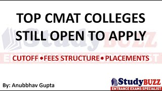 CMAT colleges still open to apply Last Date  Fees  Placements  Cutoff  Best CMAT 2024 colleges [upl. by Jared]