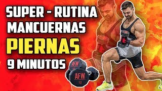 🔴 RUTINA PIERNAS 9 MINUTOS 4  MANCUERNAS [upl. by Nauqed]