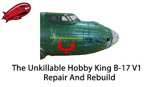 HobbyKing 1875mm B17 Flying Fortress V1 PnP repair and review [upl. by Neda]