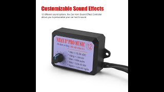 12V24V 12 Sound Musical Electronic Horn Controller 3 Pro Musical Horn for Car Truck Marine Boat [upl. by Tteve]