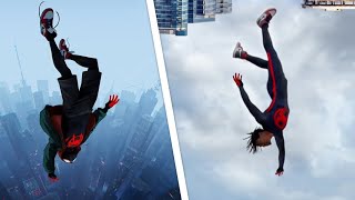 Miles Morales Stunts in Public SpiderMan [upl. by Mehitable]