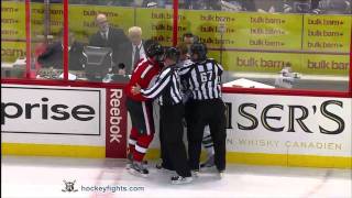 Dale Weise vs Nick Foligno Dec 10 2011 [upl. by Hoppe96]