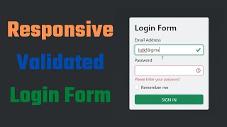 Responsive Login Form  Validated Login Form  Bootstrap 5  React JS [upl. by Nicram413]