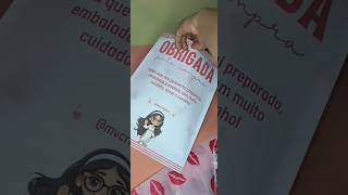 EMBALAGEM FACIL  EMBALANDO PEDIDO  PERSONALIZADO agenda cartaodevisitas instagram [upl. by Eeryt]