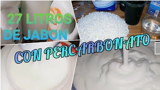 JABON LÍQUIDO CASERO CON PERCARBONATO POTENTE PARA LAVADORAlacocinademariaycurro [upl. by Socem918]