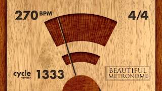 270 BPM 44 Wood Metronome HD [upl. by Sivie277]