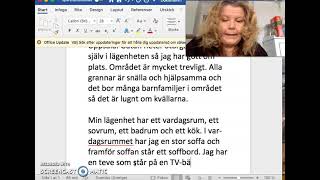 Sfi kurs B kurs C exempeltext min lägenhet skriva om bostad [upl. by Coridon]