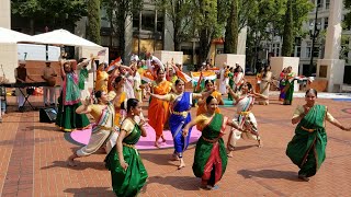 Portland Sankeerthana 15th August 2021 Performance at Pioneer Square [upl. by Refinne]