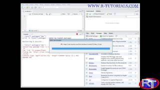 R tutorials  introduction to installing packages [upl. by Brana]