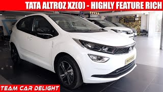 Tata Altroz XZ O  Detailed Review with On Road Price New Features  Altroz 2020 Top Model  White [upl. by Alik]