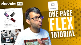 Elementor Wordpress Tutorial  Flex Box Container One Page Tutorial  Elementor Flex 2022 [upl. by Notlit]