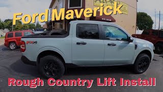 NEW Ford Maverick  Rough Country 2quot Lift Kit amp Tires Install fordmaverick [upl. by Cathe]