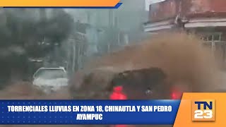 Torrenciales lluvias en zona 18 Chinautla y San Pedro Ayampuc [upl. by Levins]