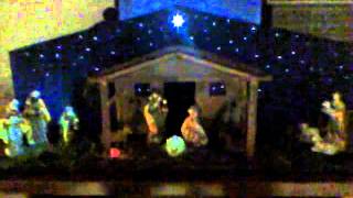 Homemade Nativity Scene with lights and sound [upl. by Ayom]