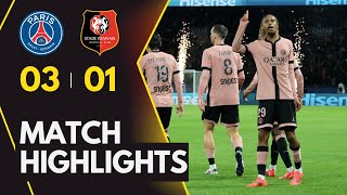 PSG vs Rennes 31 HIGHLIGHTS  Ligue 1 202425  Match Highlights [upl. by Ahker]