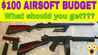 100 AIRSOFT BUDGET  What should you get [upl. by Ellenrad]