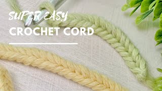 Super easy crochet cord  Crochet cord tutorial  DIY CROCHET CORD [upl. by Harmon]