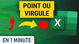 Utiliser le point plutôt que la virgule comme séparateur décimal sur Excel [upl. by Adnohsad]