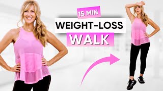 Walking Exercise for Weight Loss  15 Minute Walk at Home Low Impact [upl. by Siraved29]