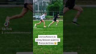 Jimmy Gressier à léchauffement avant les France de Cross 2023 [upl. by Darbee948]