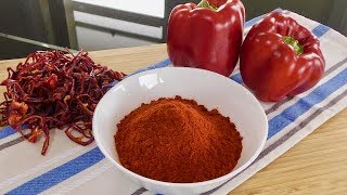 Paprika Powder Recipe  Homemade Paprika Powder  One Ingredient Recipe [upl. by Aekan987]