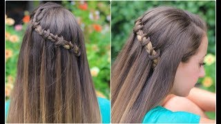 Knotted Waterfall Braid  Cute Girls Hairstyles [upl. by Atteyek]