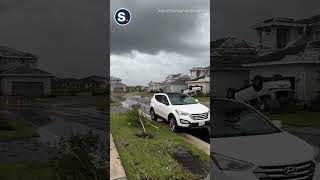 Tornado Rips Up Trees Flips Car and Damages Houses in Palm Beach Gardens [upl. by Asiulairam]