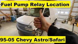 Fuel Pump Relay Location Chevy Astro GMC Safari 95 96 97 98 99 00 01 02 03 04 05 [upl. by Ednargel]