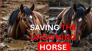 FULL VIDEO FAMILY DESPERATE RESCUE OF A DROWNING HORSE FROM DEATH MUD horsestaple pferde hester [upl. by Desiree892]