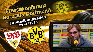 VfB Stuttgart  Borussia Dortmund  BVBBundesligaPressekonferenz Jürgen Klopp [upl. by Celeste535]