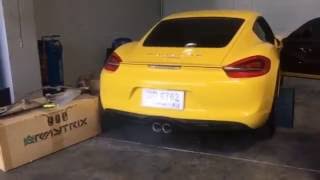 Porsche 981 Cayman S Sound Check w ARMYTRIX CatBack ValvedExhaust [upl. by Ashelman]