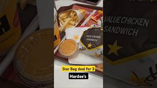 Lets try Hardees Star Bag Deal for 3 l shorts burger fries [upl. by Bomke]