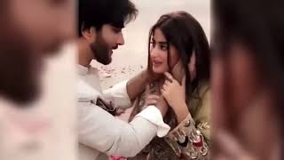 sajal Ali And Imran Abbas Kissing Sajal amp Imran Abbas Kiss 😘 [upl. by Adnyleb]