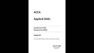 2025 ACCA Exam Practice Kit  Taxation TX  UK [upl. by Sergeant]