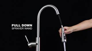 WEWE kitchen faucet Installation and usage Best seller in Amazon Touch on Kitchen fauet [upl. by Atsugua356]