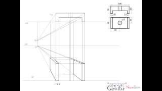 Engineering Drawing TutorialsPerspective drawings with front and side view T 33 [upl. by Llerred]