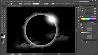 How to Draw a Solar Eclipse in Adobe Illustrator [upl. by Bledsoe]