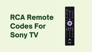 RCA Universal Remote Codes For Sony TV [upl. by Boys642]