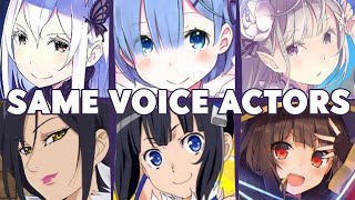 Re Zero All Characters Japanese Dub Voice Actors Same Anime Characters kara Hajimeru Isekai Seikatsu [upl. by Pickar]