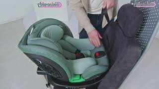 Въртящо се детско столче за кола Chipolino Максимус Isofix ISize 360°  КОМСЕД [upl. by Nahtannoj]