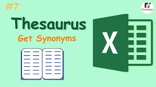 Using Thesaurus in MS Excel [upl. by Amaj]