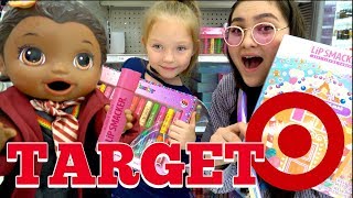 BABY ALIVE goes SHOPPING at TARGET The Lilly and Mommy Show The TOYTASTIC Sisters FUNNY SKIT [upl. by Ferreby]