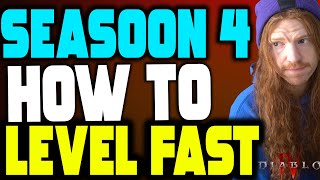 Diablo 4  How To LEVEL FAST In Season 4  USE THIS LEGENDARY [upl. by Ennovy]