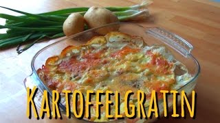 Kartoffelgratin mit ChampignonsKARTOFFELGRATIN SELBER MACHENvegetarisch [upl. by Derfnam]