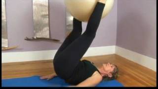 Pilates Ball Exercises  Pilates Ball Exercise Reverse Crunches [upl. by Notlef]