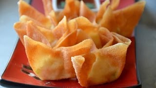 How to Make Restaurant Style Crab Rangoon เกี๊ยวครีมชีสปูอัดทอด [upl. by Pelletier]