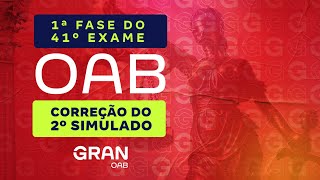 1ª fase do 41º Exame OAB Correção do 2º Simulado [upl. by Gnay]