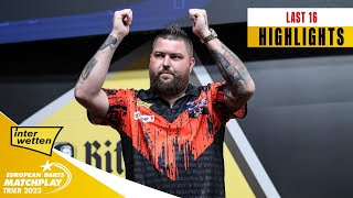 UNBELIEVABLE STANDARD  Last 16 Highlights  2023 European Darts Matchplay [upl. by Cyprio]