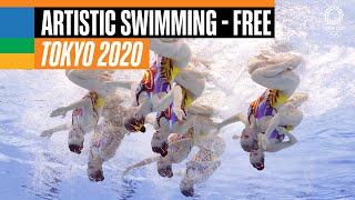 Artistic Swimming  Team Free Routine  ROC  Tokyo 2020 Replays [upl. by Rebak]