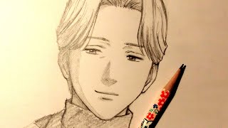 ASMR  Pencil Drawing 199  Johan Liebert Request [upl. by Dagnah]